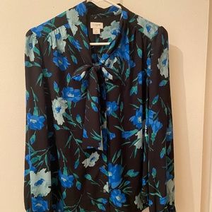 JCrew bow blouse